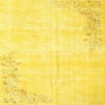 thumbnail image 1 of Ahgly Company Indoor Square Contemporary Yellow Abstract Area Rugs, 8' Square, 1 of 6
