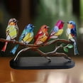 thumbnail image 2 of NSESSHome Multicolor Birds, Bird Series Art Ornaments Pendant Hanging for Windows or Doors Home Decoration, Gifts for Bird Lovers (3 Birds), 2 of 5
