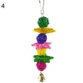 thumbnail image 2 of Flmtop Parrot Toy Vine Rattan Ball Ring Bell Swing Bird Parakeet Hanging Pet Cage Decor Random Color, 2 of 8