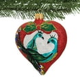 thumbnail image 3 of Larry Fraga Designs Passionate Heart - 1 Ornament 4 Inch, Glass - Ornament Love Peacock Glitter 5903, 3 of 3