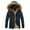 Dark Blue, variant on VSSSJ Men's Winter Coats Big and Tall Solid Color Button Down Long Sleeve Padded Jacket with Hooded Casual Fashion Warm Outdoor Coat Khaki XXXXL