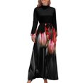 thumbnail image 1 of Tulipanes rojos y negros - 08 Vestido largo vestidos de noche elegantes para mujer 2024 vestidos de fiesta vestido de verano, 1 of 4