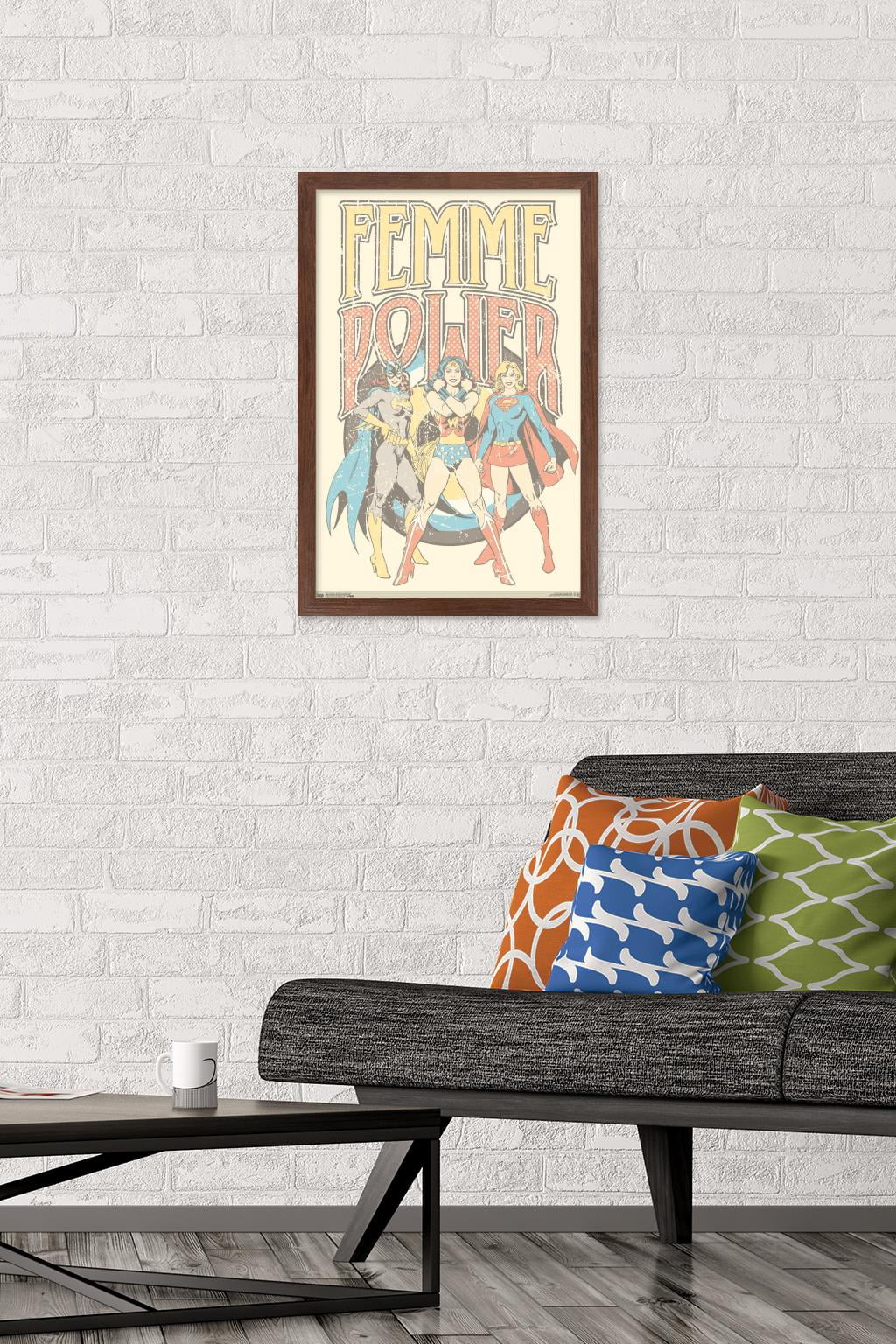 DC Comics - Women Of DC - Femme Power Wall Poster, 14.725" x 22.375", Framed