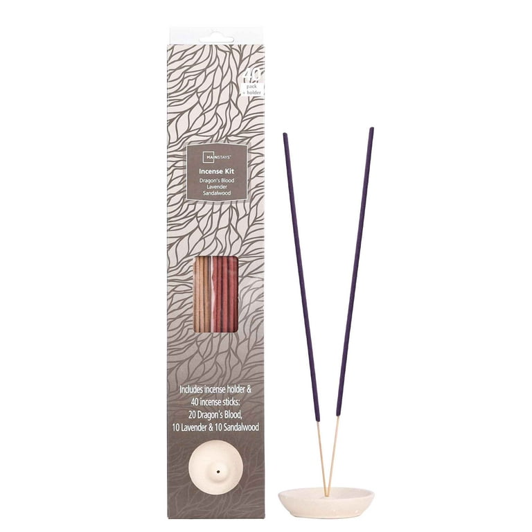 Mainstays Incense Kit with 40 Fragrance Sticks and Holder