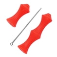 thumbnail image 2 of 10 Juegos Protectores Dedos Cuerda Silicona para Práctica Tiro () Rojo, 2 of 8
