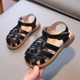 thumbnail image 5 of Dpityserensio Baby Girls Boys Children Toddler's Beach Shoes Soft Sole Toe Crash Sandals Roman Sandals Black 12-18 Months, 5 of 6