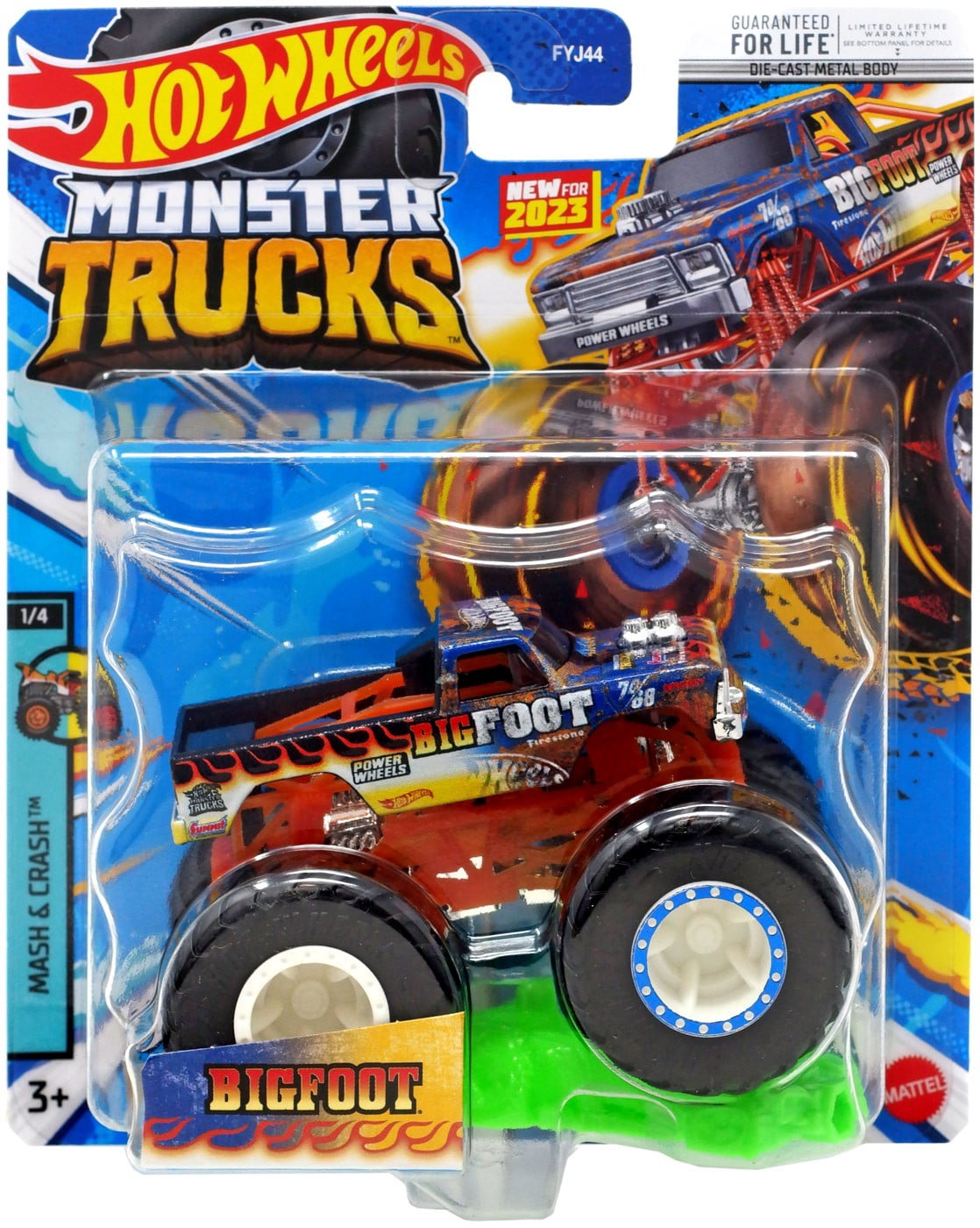 ホットウィール BIG FOOT トレジャーハント Hot Wheels Freestyle Wreckers Bigfoot 4x4x4 Diecast Car - Walmart.com