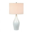 thumbnail image 3 of Henn&Hart 14" White Porcelain/Fabric Table Lamp, 3 of 9