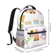 thumbnail image 2 of Fotbe Watercolor Gnome Garden Mochila Casual con Estampado para Escuela, Viajes y Actividades al Aire Libre - Duradera, Ligera y Cómoda, 2 of 5