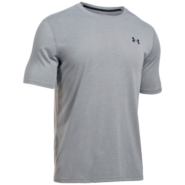 Under Armour Threadborne - Camiseta básica para hombre, color gris, extragrande Under Armour Camiseta básica
