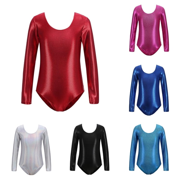TBWNWG Girls Gymnastics Leotard Long Sleeve Fitness Outfit Unitard Dance Clothing Leotard Bodysuit
