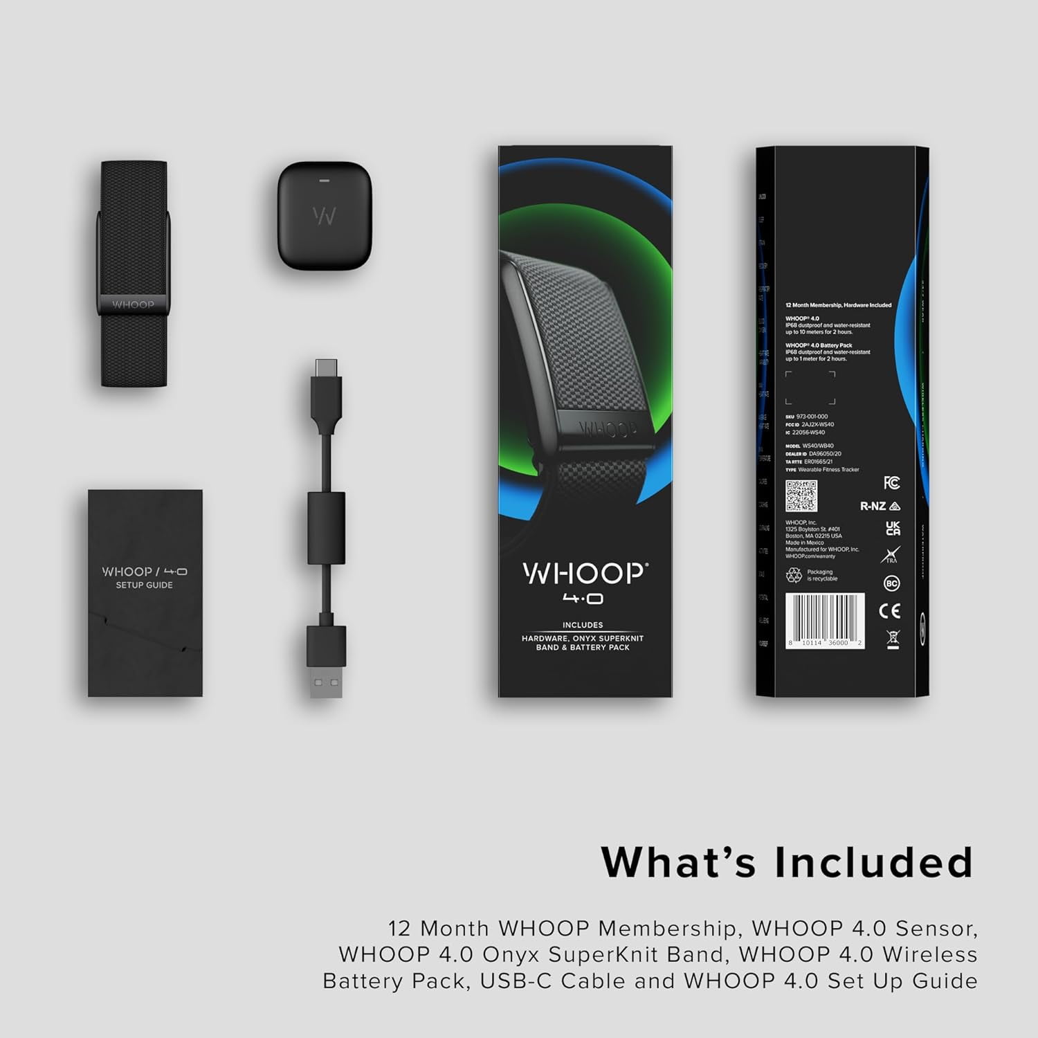 WHOOP 4.0 with 12 Month Subscription – Wearable Health, Fitness
