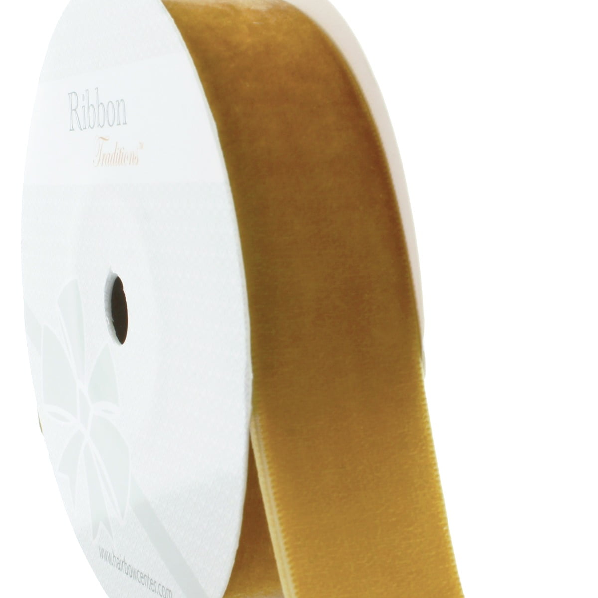Antique Gold Satin Ribbon with Gold Edges, 3/8 x 50yd