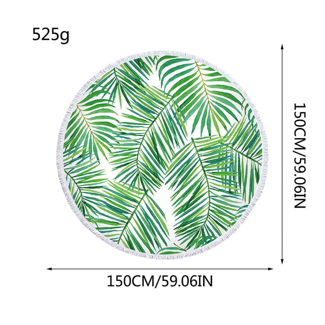 Pompotops Tropical Plant Banana Leaf Multifunctional Bath Towel Beach Towel Floor Mat Clearance