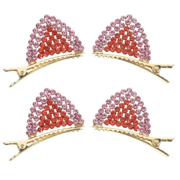 LULULION 2 Pairs Pretty Hair Clips Rhinestone Hair Barrettes for Women Daily Use