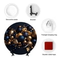 thumbnail image 4 of Kdxio Elegant Golden Blue Ornaments Bone China Decorative Plate Ceramic Decorative Plate for Home Office Wall Stand Decorative Plates for Home Bedroom-10in, 4 of 6