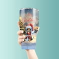 thumbnail image 3 of Merry Christmas Woofmas Xmas Noel Toy Fox Terrier Santa Snowman 30oz Stainless Steel Tumbler Insulated Cup with Lid Dog Lover - 13016, 3 of 5