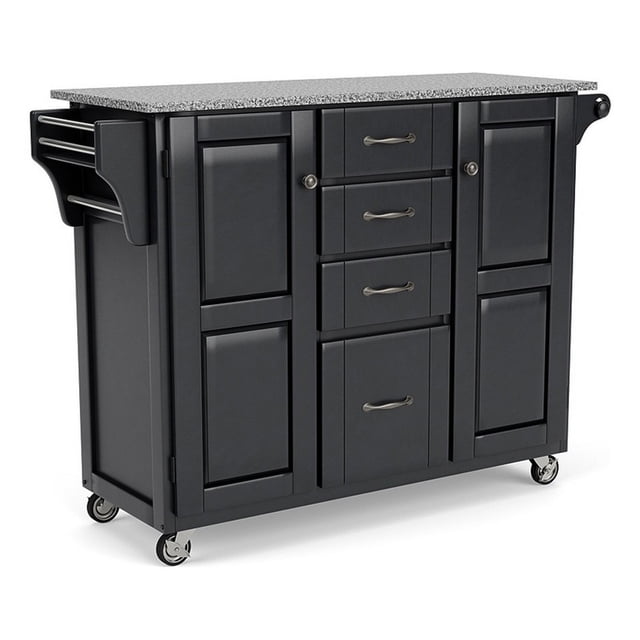 Homestyles Chariot de Cuisine Roulant en Bois Create-a-Cart Noir