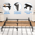 thumbnail image 4 of Mainstays Ardent 7"  King Metal Bed Frame. Adult. Easy to Assemble.No Tools Needed., 4 of 6
