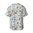 thumbnail image 4 of Goofa Carrot Rabbit Printed Men's Casual Short-sleeved Shirt,Lightweight Breathable Button-down,Summer Casual men's top,Versatile Fashion shirt-X-Large, 4 of 7