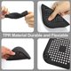 thumbnail image 3 of Colector de pelo para desagüe de ducha, cubierta de desagüe para ducha, tapón de pelo de silicona duradero con 4 ventosas, traje fácil de instalar para baño, bañera, cocina, 3 of 5