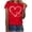 #029-Red, variant on Xuyuer Valentine's Day women's lover printed t-shirt round neck short sleeve Shirt Women Alphabet ABC I Love You Printed T-Shirts Teacher Valentine Shirt Tees Tops