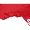 thumbnail image 2 of Bufande invierno pamujer Cáliforde rectángulo largo de punto con estilo Borlas de color rojo puro 189x29cm/75x12, 2 of 6