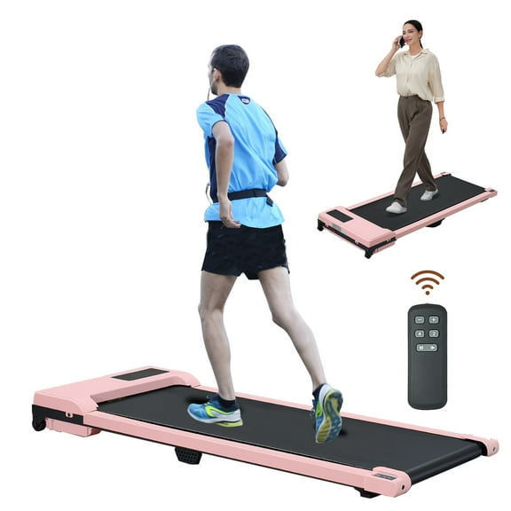 FunniHomi Walking Pad with Quiet 2.0 HP Brushless Motor, 220 lbs Walking Pad Treadmill with Countdown, Portable and Compact walking pad with LED Display, 2 in 2 Treadmill for Home and Office, Pink