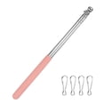 thumbnail image 1 of Uxcell 1-Pack Telescopic Handheld Flagpoles, 4.6ft/1.4m Stainless Steel Handheld Portable Extendable Flagpole [Pink], 1 of 7