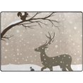 thumbnail image 2 of SKYSONIC Deer Squirrel in Winter Lightweight Area Rugs Carpet Mats Floor Rug Home Decor for Kids Room Living Room 63x48 inches, 2 of 6