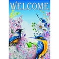 thumbnail image 2 of America Forever Hello Spring Summer Welcome Bluebirds and Lilac House Flag 28 x 40 inch Double Sided Floral Birds Outdoor Yard Seasonal Decorative Flag, 2 of 5