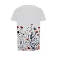 thumbnail image 5 of Youyipin Fashion Women's Print Short Sleeve Round Neck Casual Summer Blouses Top, 5 of 5