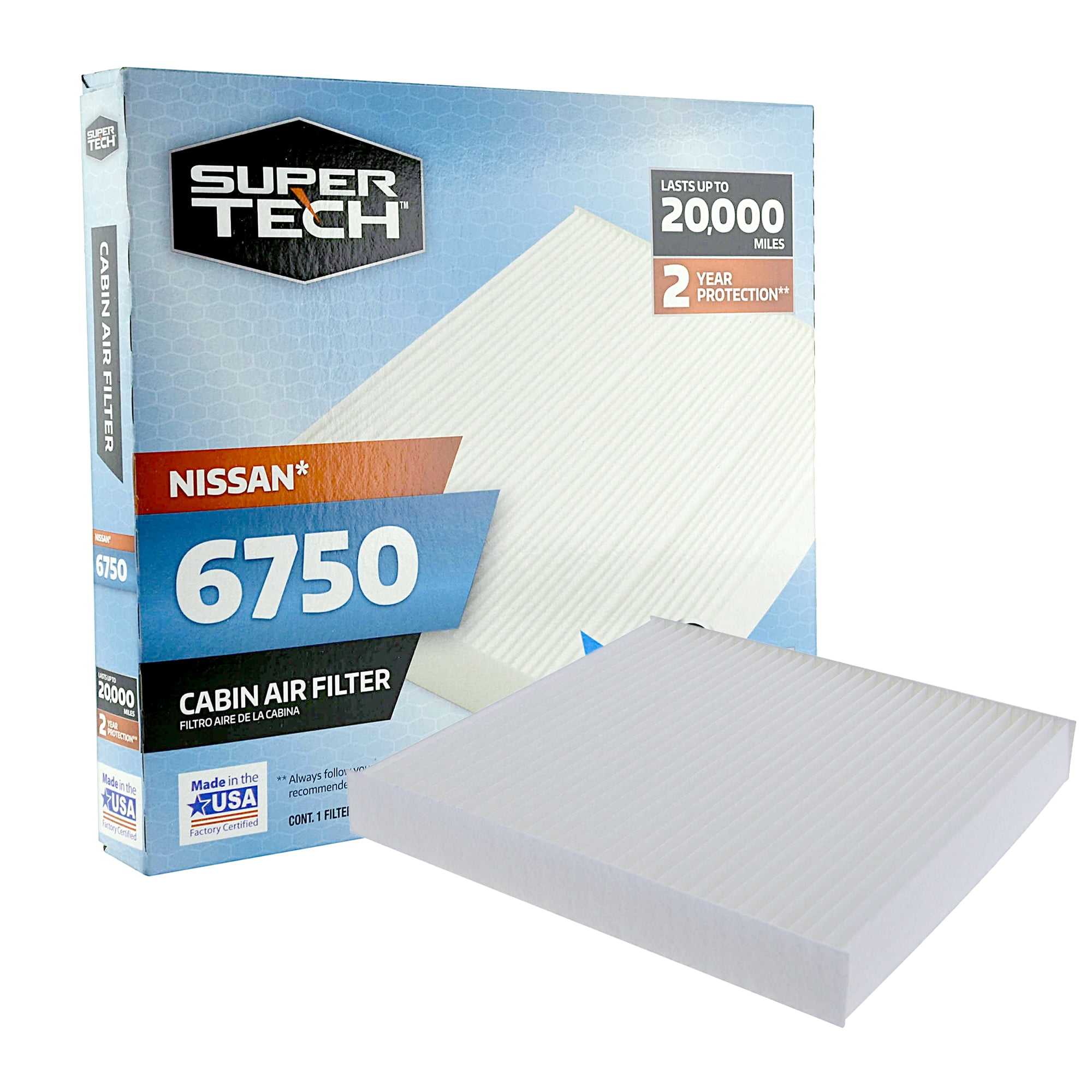 SuperTech Cabin Air Filter 6750, Replacement Air/Dust ...