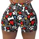 thumbnail image 2 of Balery Paw And Bones Pantalones cortos de entrenamiento estampados para mujer, sin costuras, ajustados, para gimnasio, yoga, correr, deportes, ejercicio activo, fitness.-Medium, 2 of 8