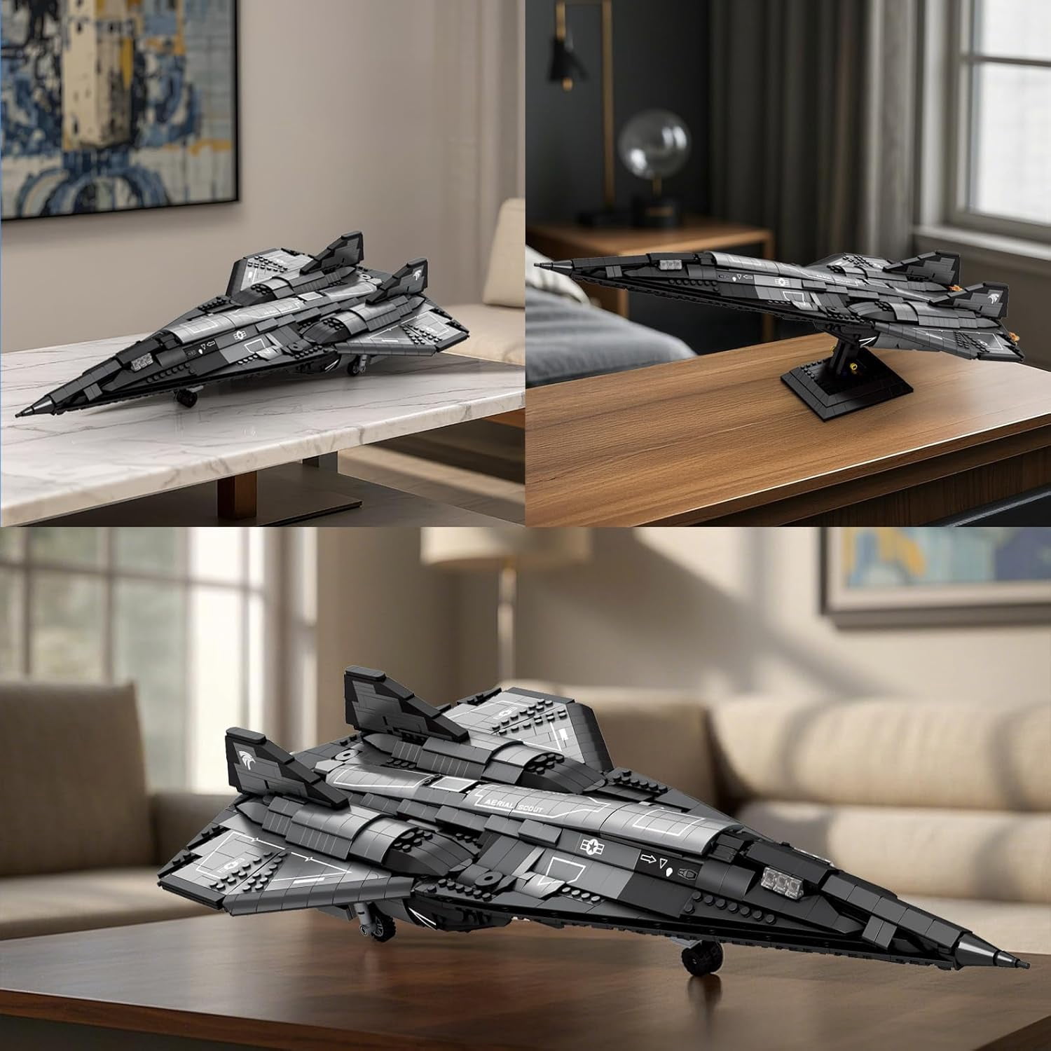 Technic SR-72 Reconnaissance Fighter Jet Building Set, Military Airplane Toys Construction Set 33039, Model Plane Kit Aviation Collection,