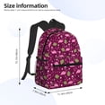 thumbnail image 2 of Disketp Festive Flamingos Mochila Ligera Clásica con Múltiples Bolsillos, Mochila Casual para Hombre y Mujer, Ideal para Escuela, Trabajo y Viajes, 2 of 6