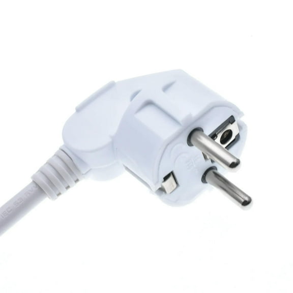 FOR White PDU Power Extension Cord Round 2Pin Male To CEE7/3 Female Cable 50cm