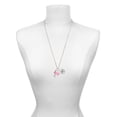 thumbnail image 3 of Delight Jewelry Silvertone Flamingo with Dangle Legs - Hot Pink Heart Nurse Strong Zoe Necklace, 3 of 4