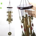 thumbnail image 2 of Campanas de viento Jadeshay de madera y metal para balcón color cobre antiguo, 2 of 5