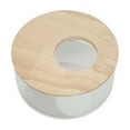 thumbnail image 3 of Hamster Sand Bathtub, Portable Large Space Wooden Lid Round Transparent Hamster Bath Sand Box  For Syrian Hamster L, 3 of 8