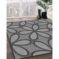 thumbnail image 3 of Ahgly Tapis Rond Lavable en Machine Intérieur Transitionnel Gris, 6 Pieds Rond, 3 of 7