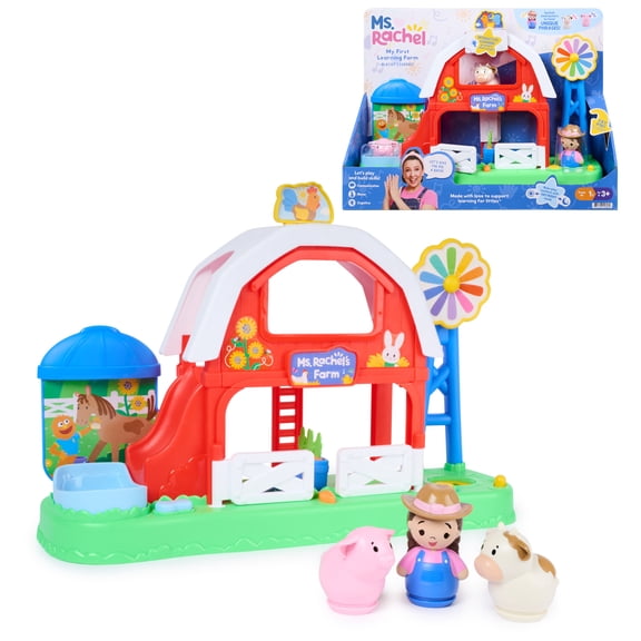 Ms. Rachel Official My First Learning Farm Playset with Songs, Phrases & Animal Figure Toys