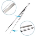 thumbnail image 4 of Tongs for Cooking Stainless Steel 12 Inch Kitchen Tongs Cooking Tongs Long Stainless Steel Cooking Tweezers Metal Tongs Grill Tongs Kitchen Tweezers Royhom, 4 of 5