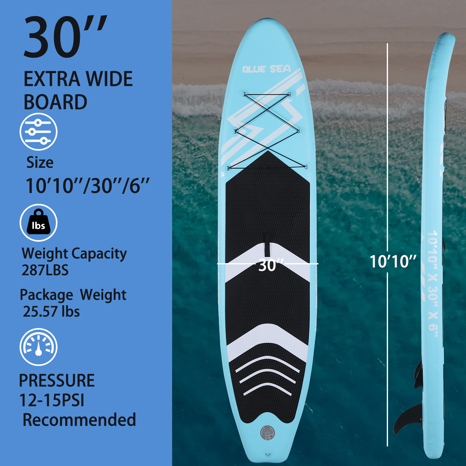 XKZJPG Inflatable Stand up Paddle Board with Premium SUP Paddleboard Accessories,Non-Slip Comfort Deck for Adults & Youth of All Skill Levels