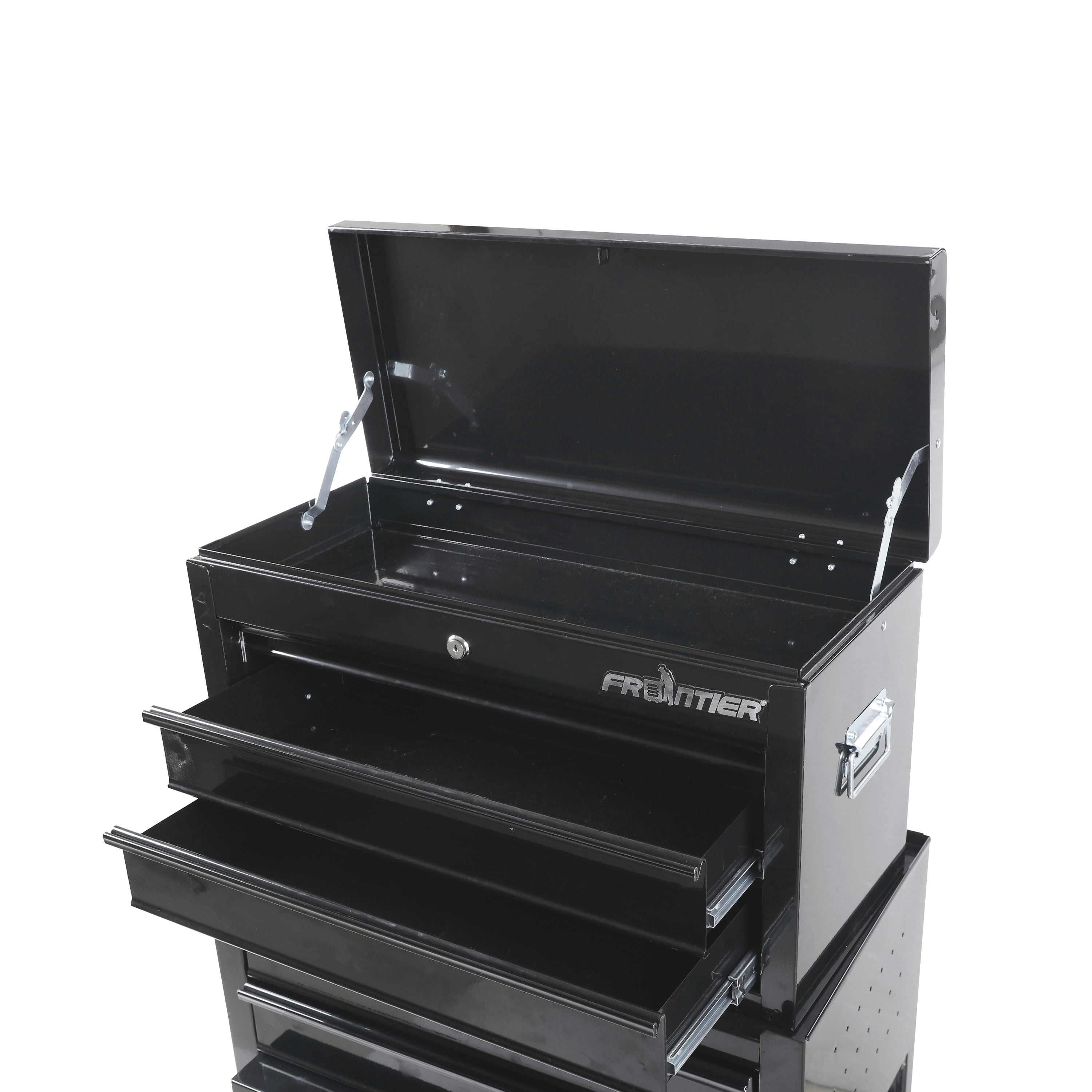 Frontier 24-inch 5-Drawer Rolling Tool Chest and Cabinet Combo, Steel, Black