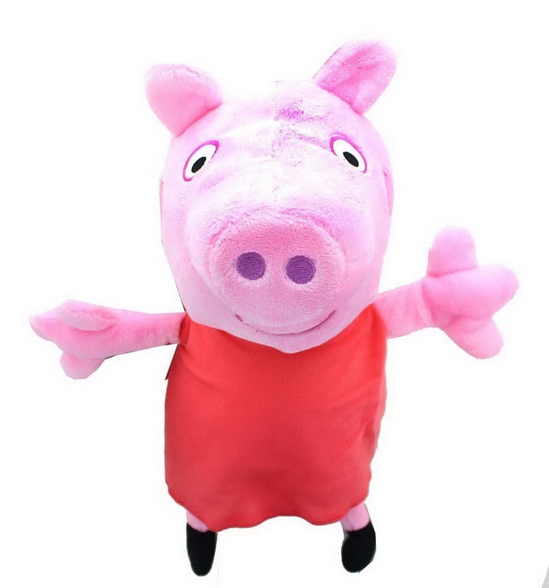 Peppa Pig 8 Inch Character Plush .Peppa In Red Dress NWT 