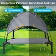 thumbnail image 4 of 30'' Outdoor Elevated Dog Bed with Canopy, Raised Dogs Bed with Four Ice Pack, Breathable Cooling Dog Cot Beds Small Medium Size Dogs, Outdoor Pet Hammock Beds, Outside Pet Beds(Small), 4 of 15