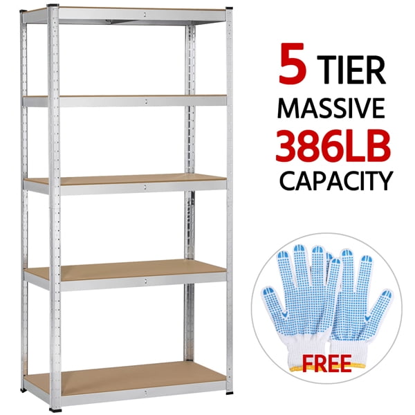 Smilemart 5 Tier Heavy Duty Metal Utility Storage Rack With Adjustable Shelves White Com Smilemart 5 Tier Heavy Duty Metal, Adjustable Storage Shelves