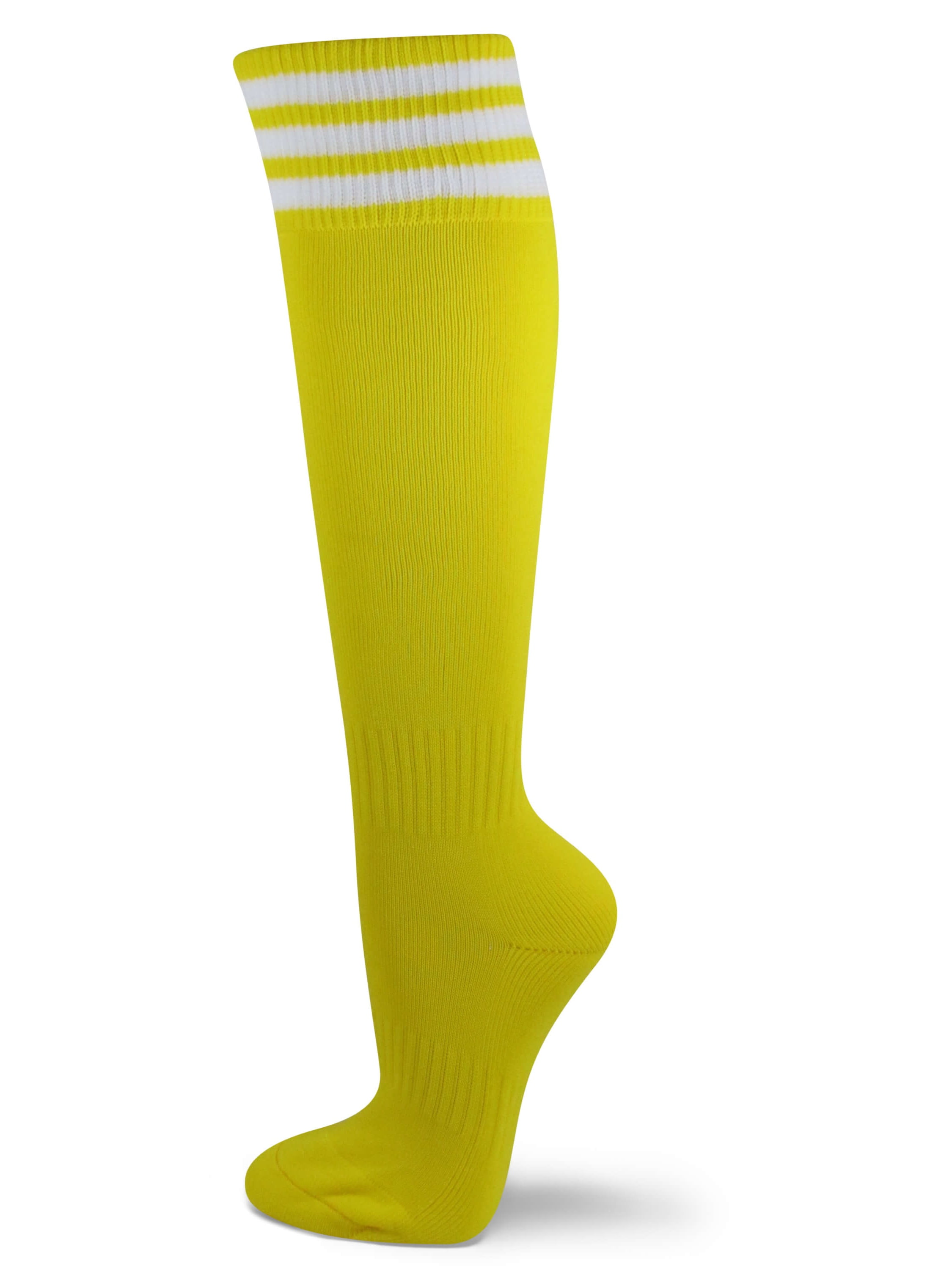 Couver Unisex Knee High Triple Stripe Youth Athletic Nylon Soccer Tube