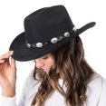 thumbnail image 2 of Sombrero de vaquero Bawnhaw de fieltro Fedora Vintage Rodeo Outback negro, 2 of 7